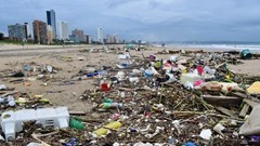 Plastic and garbage on South Beach, Durban, in February 2023. Archive photo: Lucas Nowicki / GroundUp