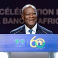 Source: Supplied. Cote d’Ivoire President Alassane Ouattara gives rousing remarks during the African Development Bank's 60th anniversary celebrations.