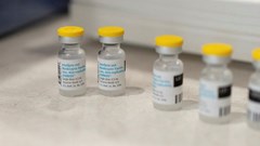 Vials of the Jynneos smallpox and monkeypox vaccine are placed on a table during a clinic offered by the Pima County Department of Public Health at Abrams Public Health Center in Tucson, Arizona, US, 20 August 2022. Reuters/Rebecca Noble/File Photo