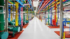 Liquid cooling infrastructure at a Google data centre. Source: blog.google.com