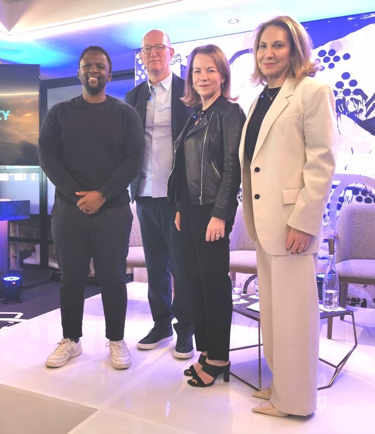 Legas Delaney has officially launched in South Africa. L to right: Ray Langa - SA group chief executive, Tim Delaney - founder and global creative director, Margaret Johnson - global CEO , and Ann Nurock - partner at Relationship Audits and Management. (Image: Danette Breitenbach)
