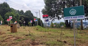 Flags indicate how many trees each donor country has planted. Jeremy Allouche,