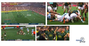 Castle Lager's sponsorship translated into returns of over R8.2m in advertising value from logos, signage, and media mentions from the Rugby Championship game match between the Springboks and Argentina (Image supplied)