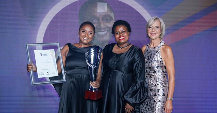 Source: Supplied. Albertinah Kekana chief executive officer of RBH; Nana Phiri head corporate client groups at RMB, and Colleen Larson, chief executive officer at Business Engage.