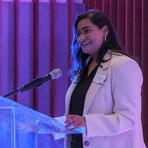 Amelia Francis, head of programme, giving welcome address