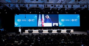 Sultan Al Jaber, COP28 President, speaks at the United Nations climate change conference COP29 opening in Baku, Azerbaijan, 11 November 2024. Reuters/Maxim Shemetov
