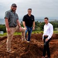 Source: Supplied.Cornel Roodt, development manager of Renishaw Coastal Precinct; Gareth Hampson, owner of Hampsons, and Barto van der Merwe, managing director of Renishaw Coastal Precinct, at the site of the future petrol filling station and convenience centre which will be easily accessible from both the R102 and N2.