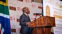 Deputy Minister of Public Works and Infrastructure Sihle Zikalala at the awards ceremony ahead of the Indaba