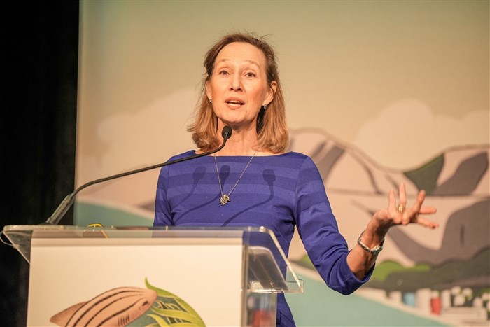 Source: Supplied - Two Oceans Aquarium Foundation: Dr Judy Mann-Lang - giving opening plenary address at the 7th IMCC in 2024