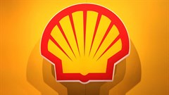 The logo of British multinational oil and gas company Shell is displayed during the LNG 2023 energy trade show in Vancouver. Source: Reuters/Chris Helgren