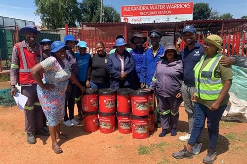 At the Alexandra Water Warrior Recycling Station