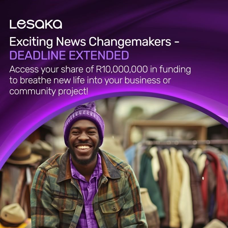 Unlock R10m in funding: Transform your business or community project with Lesaka