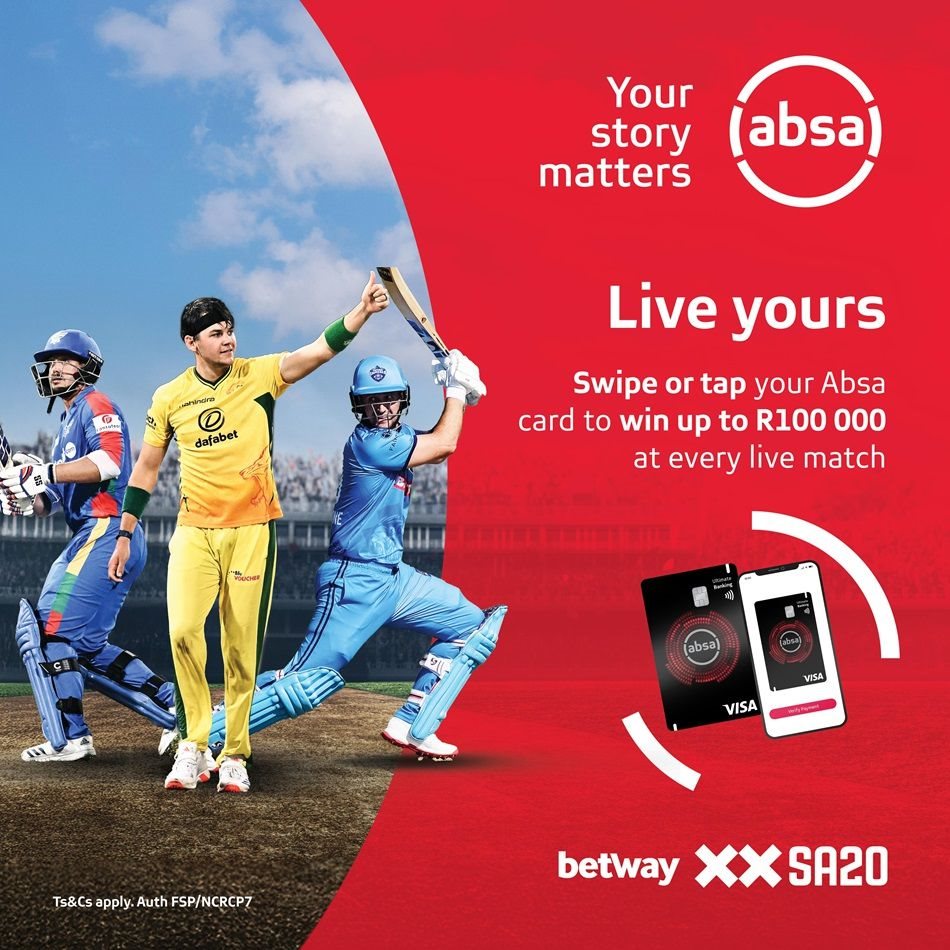 Absa Play of the Day proves a smashing hit among cricket enthusiasts at the exciting Betway SA20 Cricket Tournament