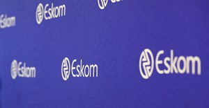 Eskom's logo is seen at the Megawatt Park in Sunninghill. Source: Reuters/ Siphiwe Sibeko