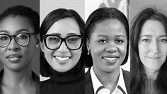 Four leaders from Africa ar eon the 2025 Gerety MEA jury. (L to r): Nnenna Onyewuchi, Koo Govender, Linda Kachingwe-Sisya,Nnenna Onyewuchi,Jeanine Gomes. (Source: © Bizcommunity, Image by Ruth Cooper)