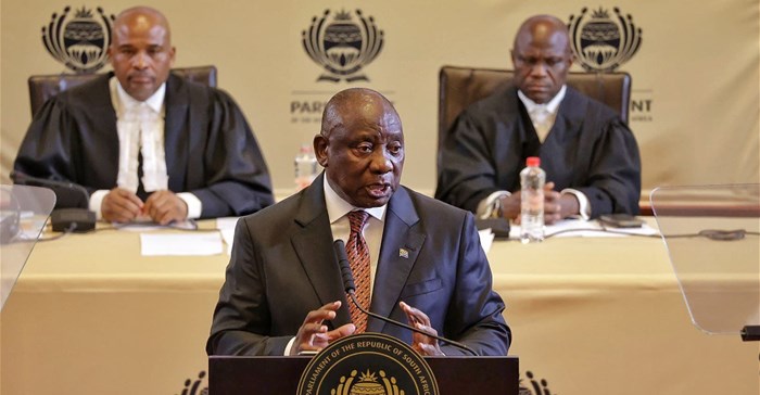 President Cyril Ramaphosa delivered his #Sona2025 address at Cape town's City Hall. Source: x.com