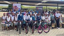 Bikes handed over to thrilled senior learners at Tsakane Primary School, Krugersdorp