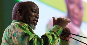Minister of Mineral Resources and Energy, Gwede Mantashe speaks at the Investing in African Mining Indaba in Cape Town. Source: Reuters/Esa Alexander