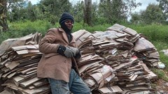 Kenneth Shelembe from Mahlungulu near Nondweni in rural KwaZulu-Natal says he has been able to make a living wage as a waste picker. Photos: Bongane Motaung / GroundUp