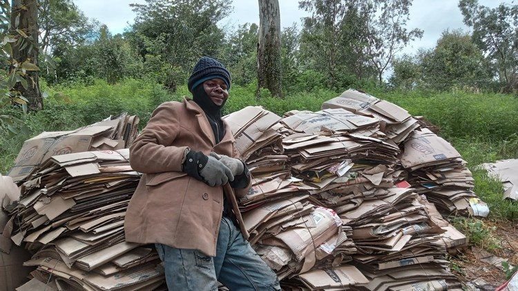 Kenneth Shelembe from Mahlungulu near Nondweni in rural KwaZulu-Natal says he has been able to make a living wage as a waste picker. Photos: Bongane Motaung / GroundUp