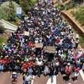 Hundreds of students marched on the University of Cape Town campus last week protesting against financial exclusion. Archive photo: Ashraf Hendricks / GroundUp