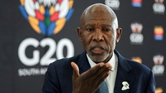 Lesetja Kganyago, Governor of the South African Reserve Bank speaks during an interview on the sidelines of the G20 Finance Ministers meeting at the Cape Town International Convention Centre, Cape Town, South Africa, 25 February 2025. Reuters/Nic Bothma