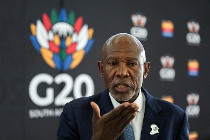 Lesetja Kganyago, Governor of the South African Reserve Bank speaks during an interview on the sidelines of the G20 Finance Ministers meeting at the Cape Town International Convention Centre, Cape Town, South Africa, 25 February 2025. Reuters/Nic Bothma