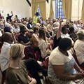 Source: Matthew Hirsch. More than 100 Cape Town residents attended a meeting to discuss the proposed redevelopment of the Mowbray Golf Course Site.