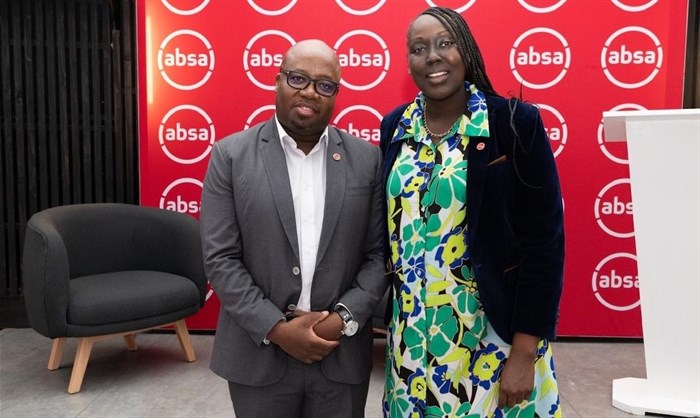 Sydney Mbhele, group CMO at Absa and Dr Fiona Kigen, head of the Group Marketing and Corporate Affairs Academy