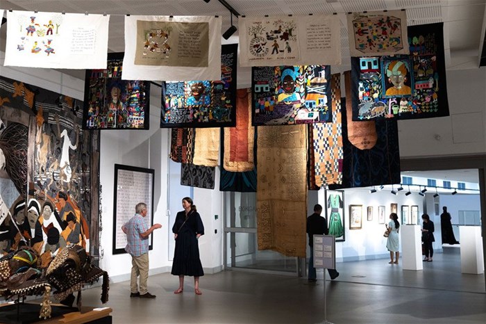 Some of the artworks on display at the 'Bokgabo ba mašela: The Art of Textiles' exhibition.
