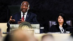 Source: Reuters. South African President Cyril Ramaphosa answers lawmakers' questions at the parliament in Cape Town, South Africa, 11 March, 2025.