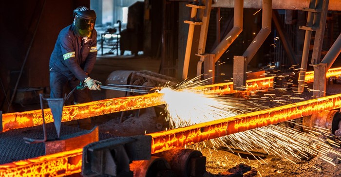 Amit Saini, a director at Eastern Cape-based Coega Steels Pty Ltd, does not doubt South Africa can be Africa’s green-steel hub. Pictured are steel billets produced in the Gqeberha mini mill’s induction furnace. (Image supplied) Supplied