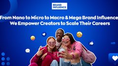 Banner: From nano to micro to macro and mega brand influence: We help creators scale their careers