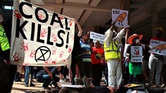 Image: South African protest against coal - Kgara Kevin Rack