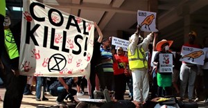 Image: South African protest against coal - Kgara Kevin Rack