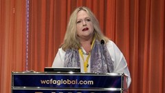 Mary Beth West, a senior strategist from the US, challenges the industry to confront its role in blurring the lines between advocacy, ideology, and profit at the World Communications Forum Association’s Davos Communications Summit (Image supplied by Lebo Madiba)