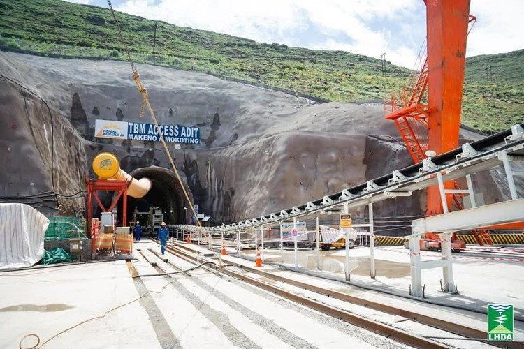 Work has been suspended on the 38km tunnel between the Polihali and Katse dams. Photo: Lesotho Highlands Development Authority (fair use).