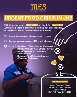 Urgent appeal: Help feed the homeless in Johannesburg's inner city