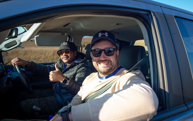 Source: Supplied. 2023 Ford XLT test drivers having a blast.