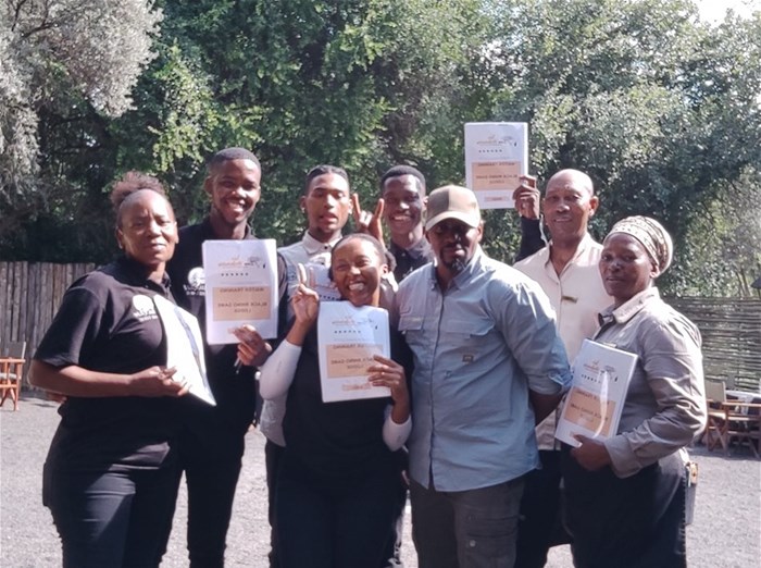 Etali Safari Lodge and Black Rhino Lodge staff receive on-site training from Sam Hospitality