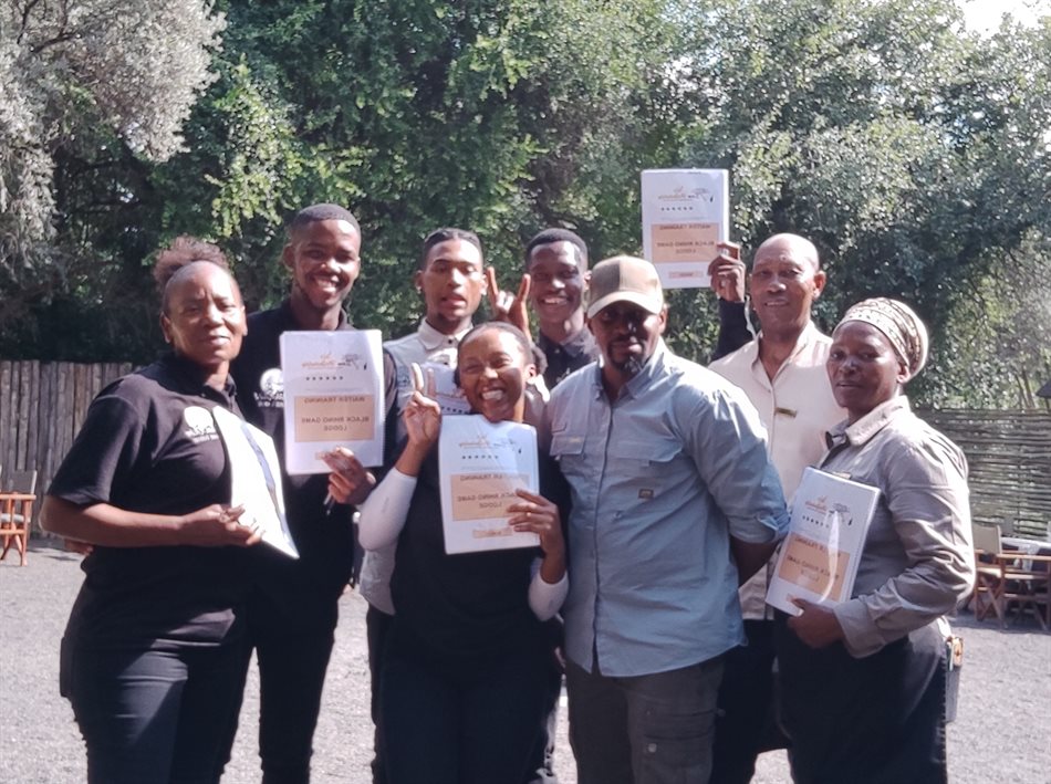 Etali Safari Lodge and Black Rhino Lodge staff receive on-site training from Sam Hospitality