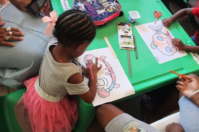 Children draw away some of their trauma... Picture supplied by Butterfly House