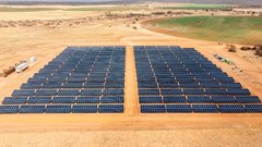 Yellow Door Energy’s hybrid solar installation at Waterberg Boerdery farm in Limpopo, one of the largest growers and suppliers of potatoes in South Africa (Image supplied)
