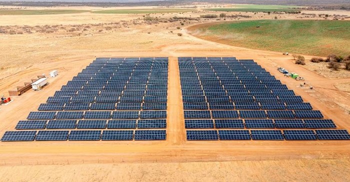 Yellow Door Energy’s hybrid solar installation at Waterberg Boerdery farm in Limpopo, one of the largest growers and suppliers of potatoes in South Africa (Image supplied)