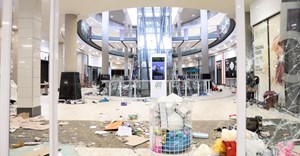 Archived image: A view shows damage inside a shopping mall following protests that have widened into looting, in Durban, South Africa, 13 July 2021, in this screen grab taken from a video. Courtesy Kierran Allen/via Reuters
