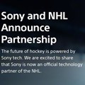 National Hockey League and Sony announce multi-year global technology partnership