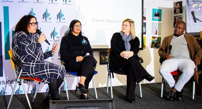 Panel discusion: Melanie Ramjee, Ninel Musson, Beth Arendse, and Mthetheli Stefans
