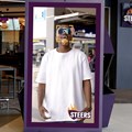 Steers used facial recognition software and created a selfie booth with a difference: “The Cheesier the Smile, the Cheesier the Reward” (Image supplied)