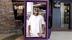 Steers used facial recognition software and created a selfie booth with a difference: “The Cheesier the Smile, the Cheesier the Reward” (Image supplied)
