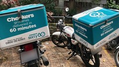 In South African law, gig workers, such as Checkers Sixty60 drivers, are classified as “independent contractors” with limited labour protections or benefits. Photo: Tariro Washinyira / GroundUp